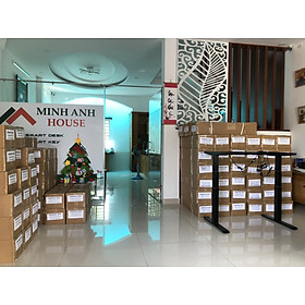 Mua Bàn thông minh 02 motor 03 phân đoạn MAH.034 chân trắng mặt gỗ công nghiệp dày 18 mm   kích thước mặt bàn 200*100 cm