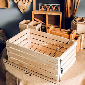 Mua Thùng gỗ pallet chữ nhật - khay gỗ pallet