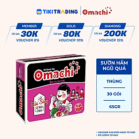Thùng 30 Gói Mì Omachi Sườn Hầm Ngũ Quả (80gr x 30 gói)