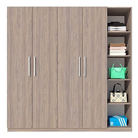 Mua TTỦ QUẦN ÁO GỖ CÔNG NGHIỆP 4 CÁNH OHAHA - TQA047