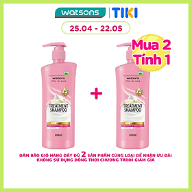 Dầu Gội Watsons Treatment Shampoo Yoghurt For Rough Or Curly Hair 400ml