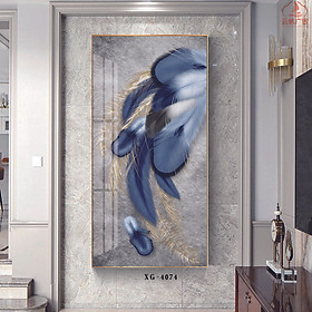 Mua Tranh tráng gương treo tường phòng khách giá rẻ - Tranh lông vũ nghệ thuật đẹp cao cấp