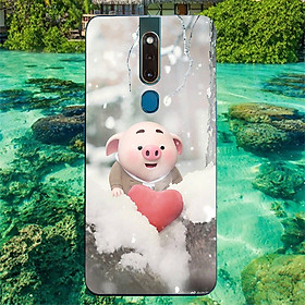 Ốp điện thoại dành cho máy Oppo F11 - Trái tim của lợn con MS FUNN0026