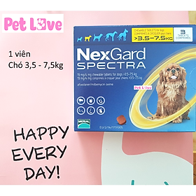 Hình ảnh NexGard Spectra xổ giun, ve rận, ghẻ, viêm da (chó 3,5 - 7,5kg; 1 viên nhai)