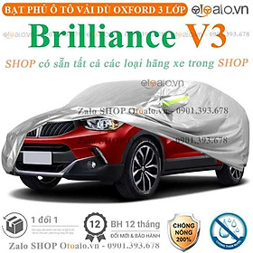Bạt che phủ xe ô tô Brilliance V3 3 lớp cao cấp