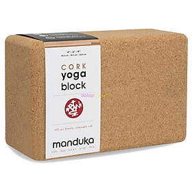 Gạch Tập Yoga Manduka Gỗ Bần Cork Yoga Block Cao Cấp