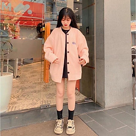 Áo Khoác Nỉ Cardigan Ulzzang Thêu Cún Cực Xinh Form Rộng