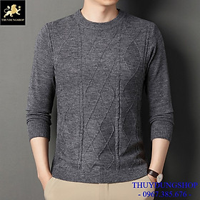 Áo len dệt kim nam cổ tròn kiểu dáng sang trọng mẫu mới nhất LNA23