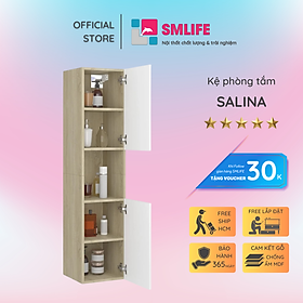 Tủ phòng tắm gỗ hiện đại SMLIFE Salina  | Gỗ MDF dày 17mm chống ẩm | D35xR28xC140cm
