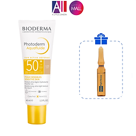 Kem chống nắng Bioderma Photoderm Aquafluide SPF50+ TẶNG Ampoule chống lão hóa Martiderm (Nhập khẩu)