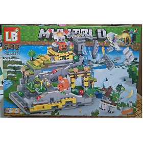 Lắp ráp xếp hình My World LB571 có 585 pcs-Lắp ghép ngôi nhà siêu nhân