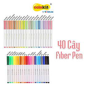 Combo Bút lông màu Fiber Pen Thiên Long Colokit 40/56/76 màu rửa được an toàn sử dụng tô màu, vẽ tranh, calligraphy