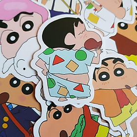 Set 60 sticker Shin cậu bé chút chì hình dán có ép lụa