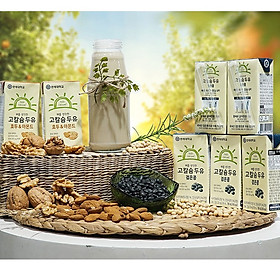 YONSEI - 24 hộp sữa đậu nành hạnh nhân óc chó đậu đen Hàn Quốc