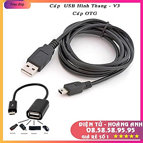 Mua Cáp sạc USB V3 hình thang dài (1M) cáp OTG (dài 20cm) loại tốt