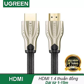 Cáp hdmi 15m bọc lưới chống nhiễu hỗ trợ 3d full hd 4kx2k chính hãng ugreen 11197 hàng chính hãng