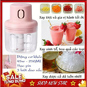 Mua Máy Xay Tỏi Ớt  Rau Củ Thịt Nhà Bếp Bằng Điện 45W Màu Hồng Đa Năng