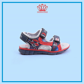 Dép Quai Hậu Cho Bé Trai Đi Học Thời Trang Cao Cấp Crown Space UK Active Sandals CRUK529 Da Nhẹ Êm Thoáng Khí Thấm Hút Mồ Hôi Cho Trẻ Size từ 26-35/2-14 Tuổi