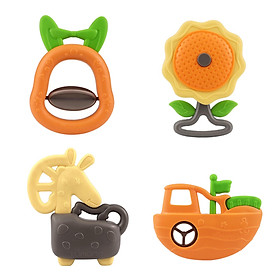 Bộ 6 đồ chơi xúc xắc cho bé thiết kế phong cách hoạt hình dễ thương, hình dàng thức ăn với nguyên liệu an toàn cho bé luyện tập trong thời kỳ mọc răng-Màu Nhiều màu-Size 4 CHIẾC