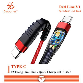 Mua Cáp Sạc TYPE-C Sạc nhanh QC 3.0 Siêu Bền  Dài 1 Mét   Dây dù 6 Lớp - CHÍNH HẢNG CAPARIES
