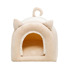 Enclosed  Bed Kitten Bed Pet Tents Hut Comfortable for Indoor Soft Plush