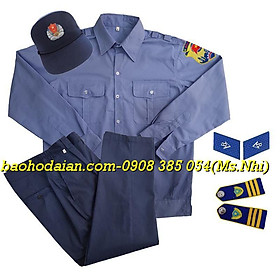Đồng phục bảo vệ may sẵn tay dài vải kate thấm hút mồ hôi- Hình thật