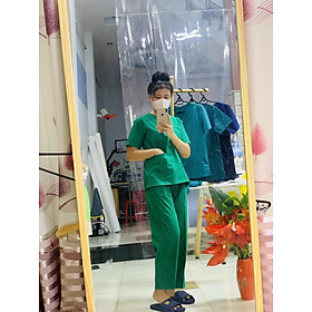 Bộ Scrubs Nữ Bác Sĩ Màu Xanh Két Đậm - Quần Áo Blouse Cổ Tim Cho Phòng Mổ,  Hộ Sinh, Hộ Lý, Điều Dưỡng Bệnh Viện - Giá Tiki Khuyến Mãi: 239,000Đ -