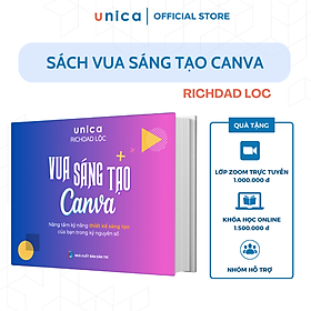 Hình ảnh sách Sách Vua sáng tạo Canva cùng Richdad Lộc kèm khóa học Online