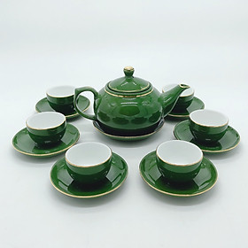 Mua Bộ ấm chén / bộ bình xanh lục bảo trơn cao cấp