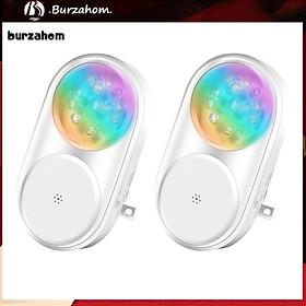 Bộ 2 Đèn Ngủ Mini RGB 7 Màu Sắc Tiết Kiệm Năng Lượng Có Điều Khiển Từ Xa