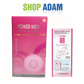 BCS Size Nhỏ 49mm Có Gai Chấm Nổi Power Men Power Men Tighter Dotted (H12) + Gel Gói Jex Nhật - Hàng Chính Hãng 100% - Che Tên Sản Phẩm 