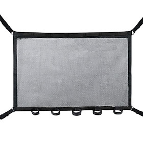 Portable Mesh Car Roof Organizer Rod Holder Double Layer for Clothing Towels