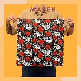 Khanw bandana cotton hình hoa hồng - Maben