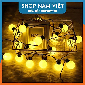 Đèn Led Ping Pong Chuôi Đen Bóng 5cm, Dài 5m 20 Bóng Đèn Chống Nước Trang Trí Ngoài Trời - Chính Hãng NAVIVU