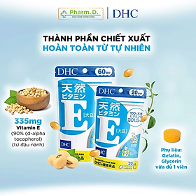 [SALE 50% DATE GẦN] Viên Uống DHC Natural Vitamin E Soybean Làm Đẹp Da Từ Bên Trong,Hỗ Trợ Sức Khỏe 30 Viên