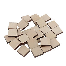 Square  Unfinished Wood Pieces Blank Plaque DIY Craft