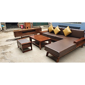 Mua Bộ bàn ghế Sofa góc ngăn kéo gỗ sồi