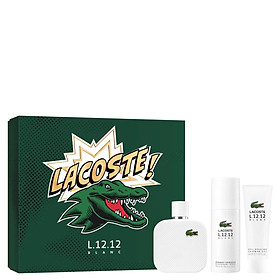 Bộ Nước Hoa Nam Lacoste Eau de Lacoste L.12.12 Blanc EDT Gift Set