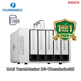 Mua Bộ lưu trữ dữ liệu DAS TerraMaster D5-Thunderbolt 3 chuyên cho xử lý video và xử lý ảnh  40Gbps  1035MB/s  5 khay ổ cứng RAID 0 1 5 10 JBOD Single - Hàng chính hãng