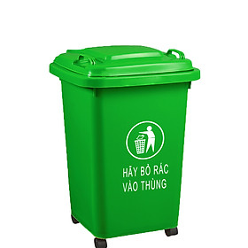 Mua Thùng rác nhựa 60L Xanh- Thùng rác nhựa HDPE 60 lít xanh