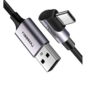 cáp bẻ góc 90 độ Ugreen 284DT50940US 0.5M 3A màu đen USB Type-C hàng chính hãng