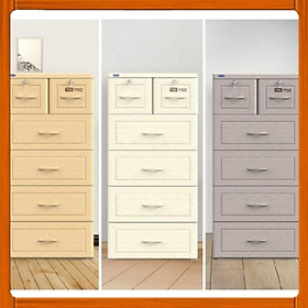 Mua TỦ NHỰA VÂN GỖ 5 TẦNG 6 NGĂN 60*48*124cm ( nguyên thùng chưa lắp)
