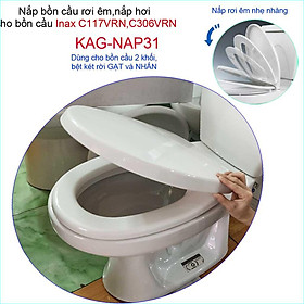 Mua Nắp đậy bồn cầu rơi êm KAG-NAP31  nắp cho bàn cầu Inax C.117VRN C306VRN  nắp cho cầu Inax
