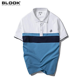 Áo polo nam slimfit BLOOK vải thun cá sấu cotton co giãn phối màu trẻ trung 33392 ( HÌNH THẬT )