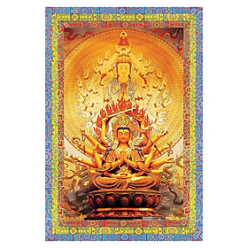 Tranh phật nghìn mắt nghìn tay treo tường trang trí, Tranh Phật Giáo Hình Phật 3085