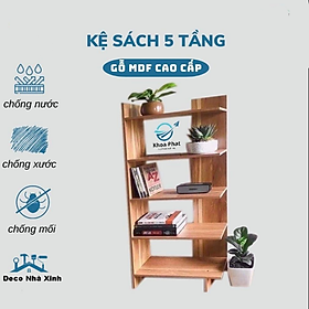 Kệ Sách 5 Tầng Bằng Gỗ Đa Năng 