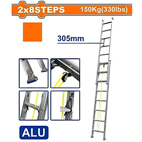 THANG XẾP KÉO DÀI 2X8 BẬC WADFOW WLD8H16 - HÀNG CHÍNH HÃNG