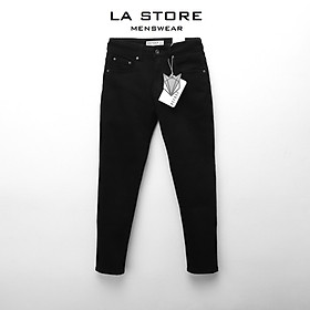 Quần jean đen trơn form slimfit - Quần jeans nam cao cấp vải dày dặn | LASTORE MENSWEAR