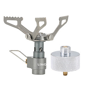 Lixada Titanium Alloy Gas Stove + Gas Tank Adapter