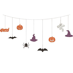 Halloween Banner Party Decorations Hanging Paper Garland Home Wall Ornaments